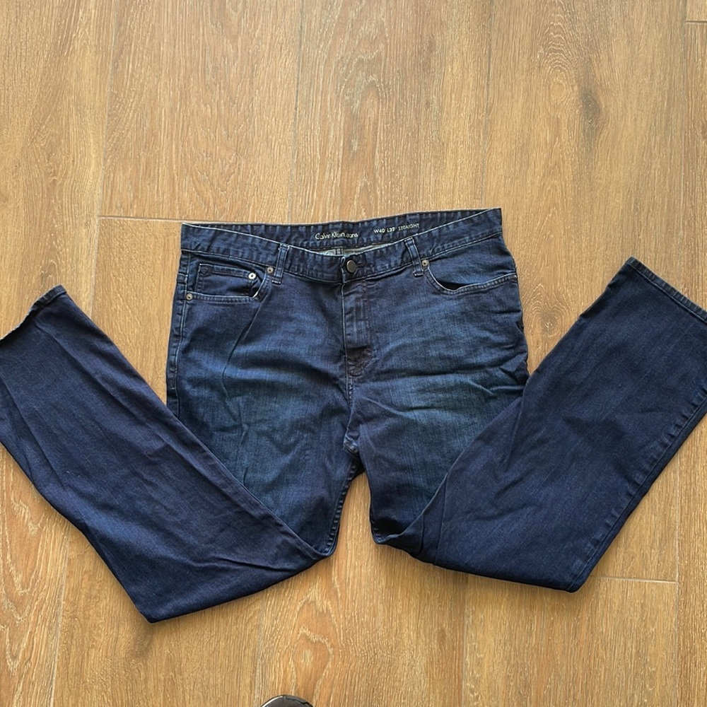 Calvin Klein mens straight leg jeans. Size W40 L. 32.